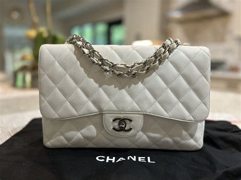 chanel white jumbo flap|Chanel jumbo single flap review.